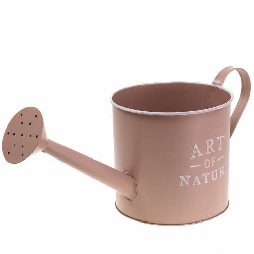 Product Flowerpot watering can old pink zinc Ø16.5cm H17cm