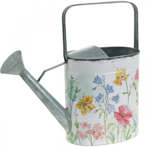 Floristik24 Decorative watering can metal, metal jug flowers vintage L35cm H31cm