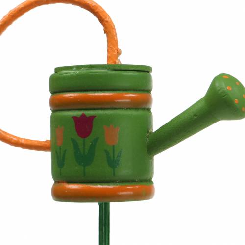 Product Flower plug watering can wood green, yellow, orange assorted 7.5 cm x 5.9 cm H30.5 cm 12 pieces