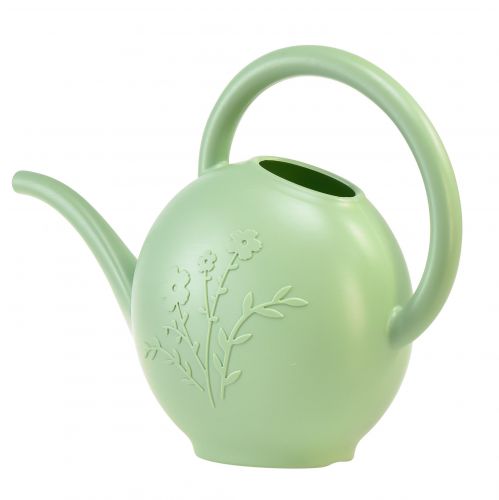 Product Watering can houseplants green with flower motif 1.8L