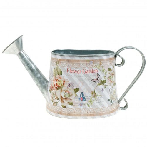 Floristik24 Decorative watering can metal planter pot summer decoration H15.5cm