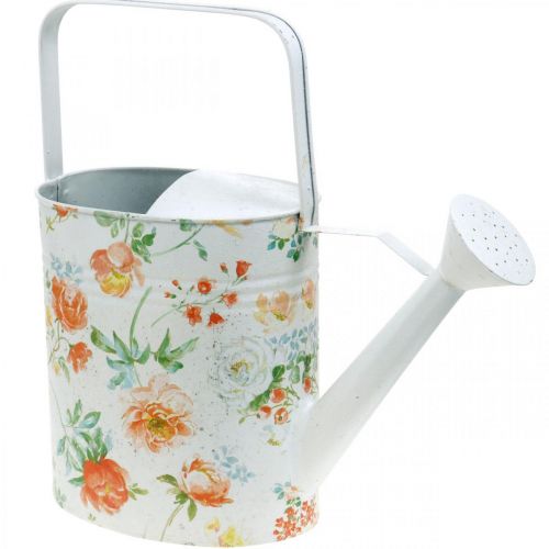 Floristik24 Decorative watering can metal vintage roses summer decoration garden H31.5cm