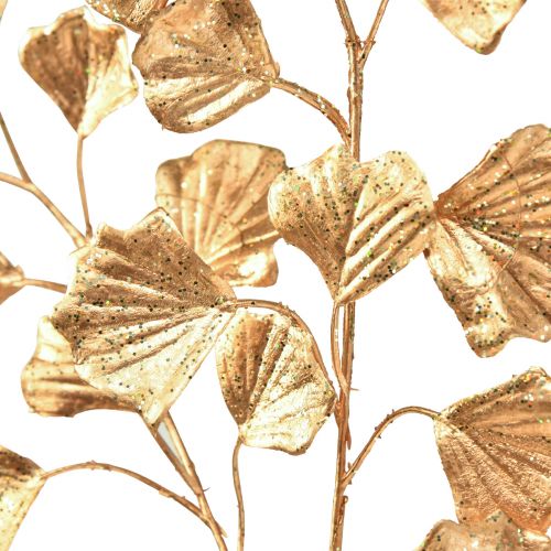 Product Gingko branch decorative artificial plant bronze glitter 84cm