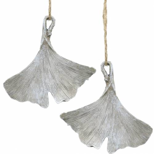 Floristik24 Grave decoration Ginkgo leaf to hang 10cm 3pcs