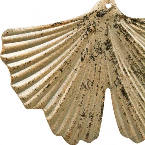 Floristik24 Ginkgo leaf pendant Ginkgo vintage decoration metal 15×11cm 4 pieces