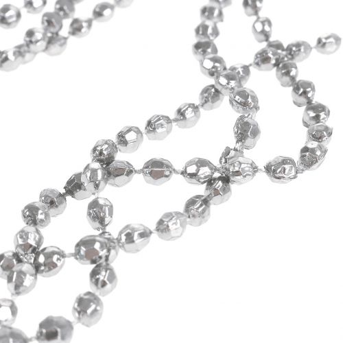 Floristik24 Christmas garland with pearls silver 275cm