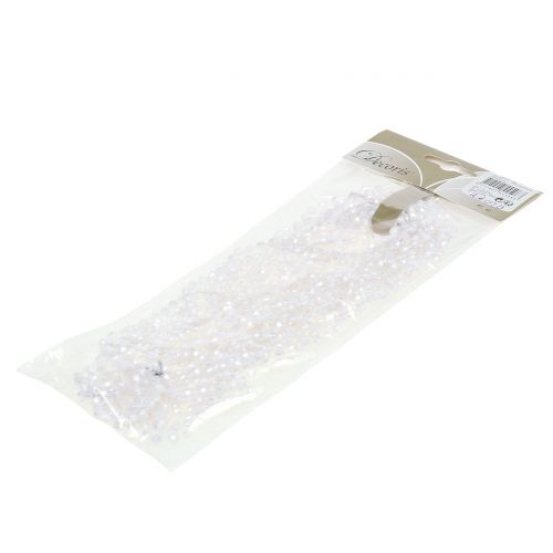 Floristik24 Christmas Tree Decoration Pearl Garland White 275cm