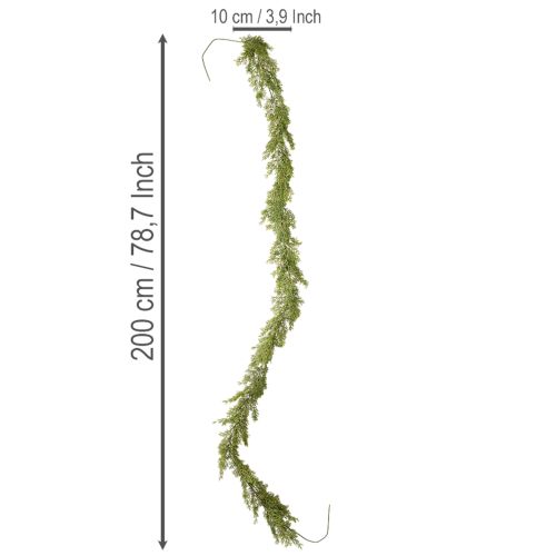 Artificial Pine Garland 200cm Green for Indoor Decoration

```html
<h2>Artificial Pine Garland for Christmas Decoration</h2>

<p>
This artificial pine garland in green with a length of 200 cm is a versatile addition to your seasonal decorations. Made from | Floristik24.co.uk
