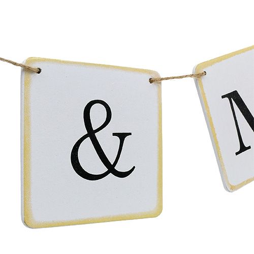 Product Garland "Mr & Mrs" 85cm White 1pc