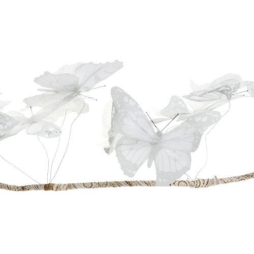 Product Garland with butterflies white 154cm