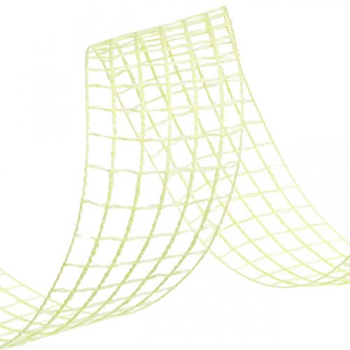 Floristik24 Lattice tape deco tape craft tape yellow lime 4.5cm x 10m