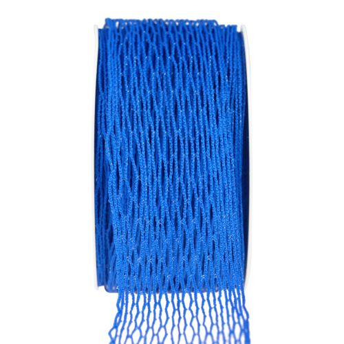 Product Net tape, grid tape, decorative tape, blue, wire-reinforced, 50 mm, 10 m