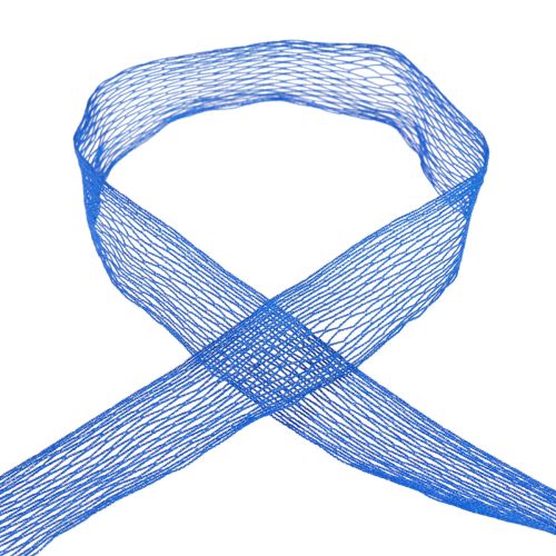 Product Net tape, grid tape, decorative tape, blue, wire-reinforced, 50 mm, 10 m