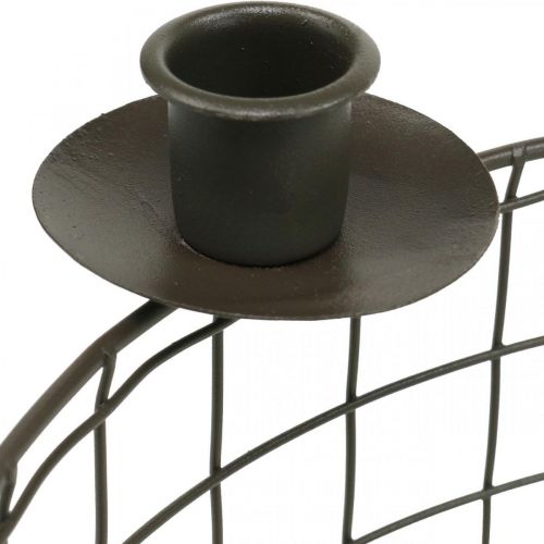 Product Wire basket metal decorative basket candle holder brown Ø31.5cm