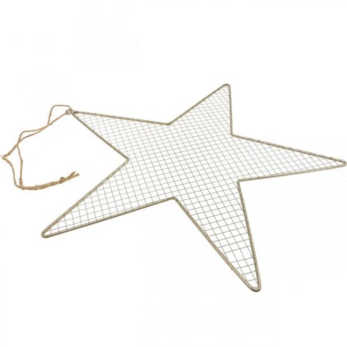 Product Metal Star Mesh Deco Star Metal Deco Gold Ø57cm