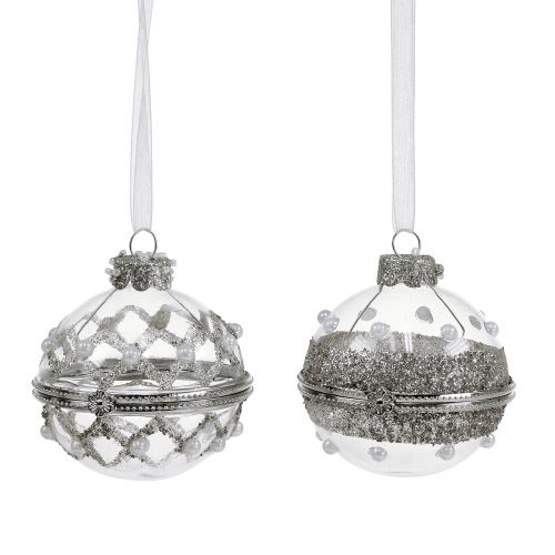 Floristik24 Christmas ball glass to open Ø6cm 2pcs