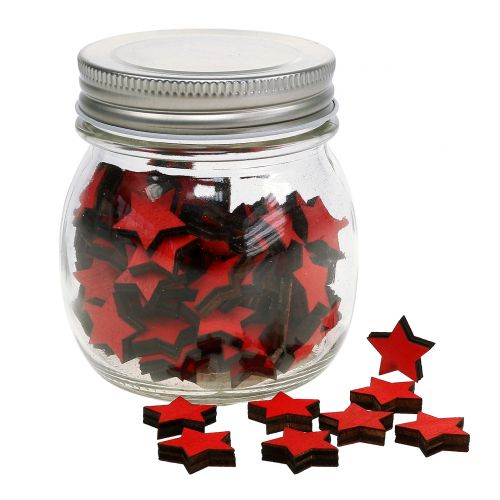 Glass with stars red 9cm