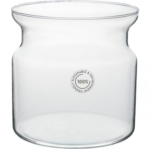 Floristik24 Flower vase glass clear decorative glass vase Ø19cm H19cm