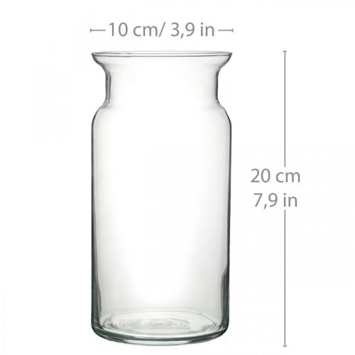 Product Glass vase Bose flower vase lantern glass jar clear H20cm