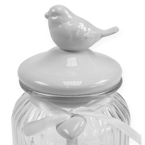 Floristik24 Glass sweet kidney with bird 21cm