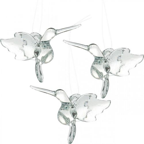 Floristik24 Glass decoration birds of paradise, decoration hummingbird, glass pendant, bird decoration 3pcs