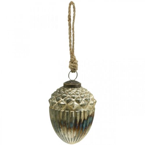 Floristik24 Acorns to hang, autumn fruits, tree decorations, real glass, antique look Ø7.5cm H10.5cm 2pcs