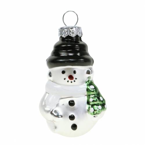 Product Christmas tree decorations Christmas baubles Snowman glass 9pcs