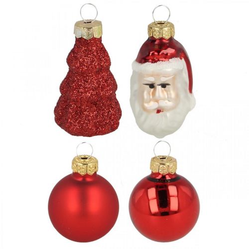 Floristik24 Mini Christmas decoration figures and balls assorted glass 3cm 9pcs