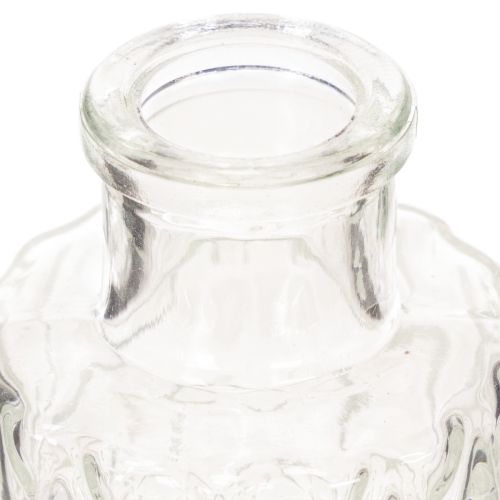 ProductName  
Set of 6 Mini Glass Vases with Diamond Pattern – Clear 9cm  

/ProductName  

ProductDescription  
<h2>Clear Mini Glass Vases for Home and Table Decoration</h2>  
<p>These mini glass vases with a diamond-patterned surface provide a stylish a | Floristik24.co.uk