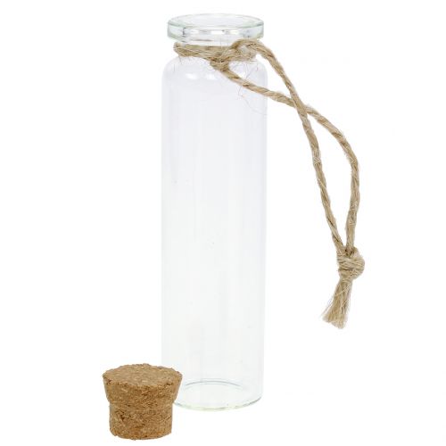 Product Glass bottle clear for hanging 8.5cm 6pcs