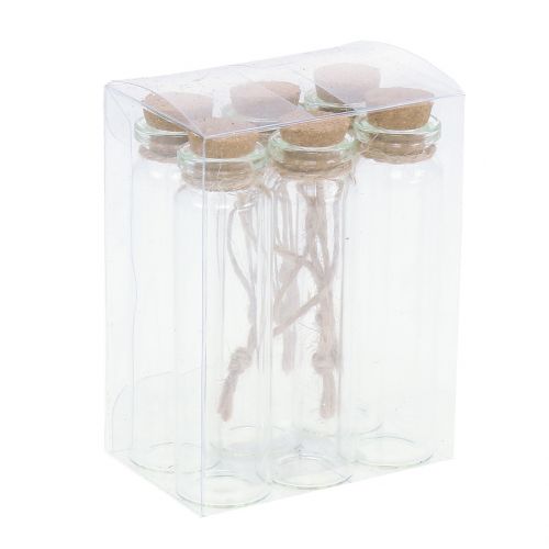 Floristik24 Glass bottle clear for hanging 8.5cm 6pcs