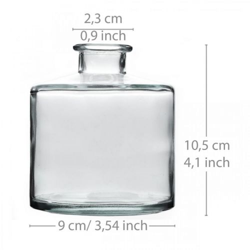 Floristik24 Flower vase, candle holder, glass jar transparent H10.5cm Ø9cm