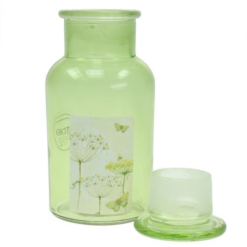 Floristik24 Deco glass bottle with closure 14cm 2pcs