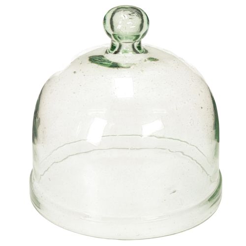 Glass Cloche with Knob 20cm Transparent Recycled Glass for Decoration | Floristik24.co.uk