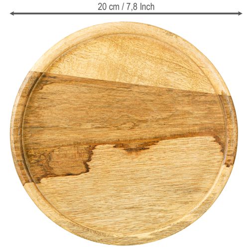 Product Glass dome on Wooden Plate Bell Dome Ø22cm H16,5cm