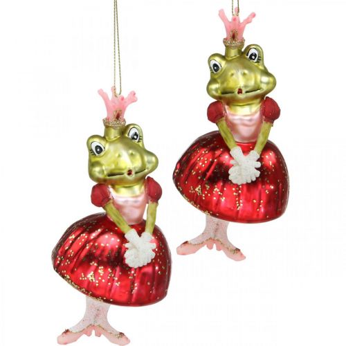 Product Frog princess, Christmas tree decorations, fairytale decorations, tree pendants, real glass H14cm 2pcs