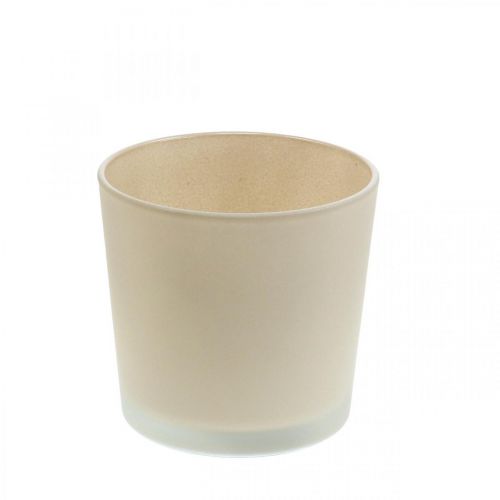 Product Glass flower pot beige planter glass planter Ø11.5cm H11cm