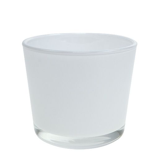Floristik24 Glass flower pot white Ø10cm H8.5cm
