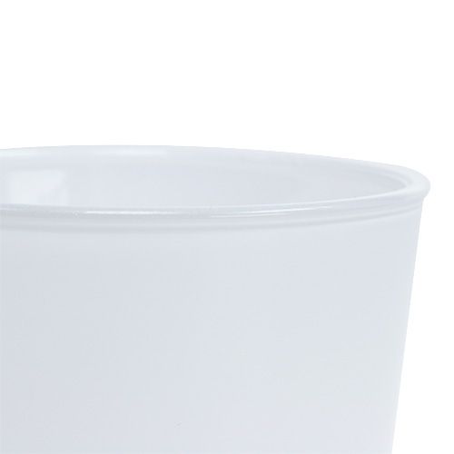 Product Glass flower pot white Ø10cm H8.5cm