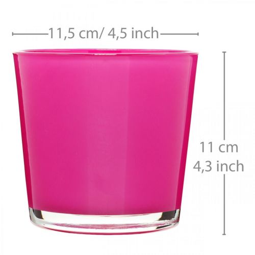 Product Glass tub, planter pink Ø11.5cm H11cm