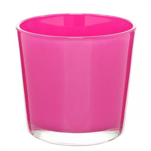 Floristik24 Glass tub, planter pink Ø11.5cm H11cm