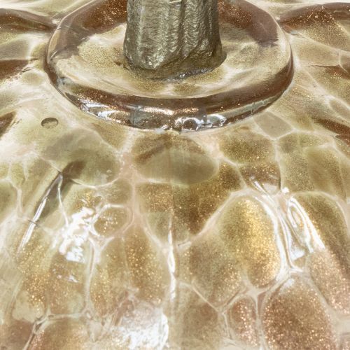 Floristik24 Glass pumpkin table decoration autumn pumpkin glass metal H14cm 2 pcs