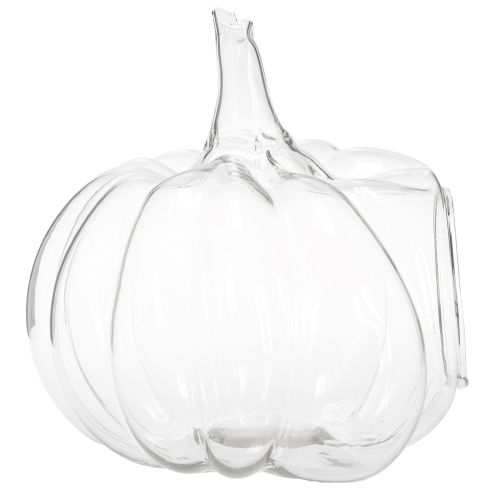 Product Glass pumpkin with opening, autumn decoration pumpkin, clear, Ø21 cm, H20 cm