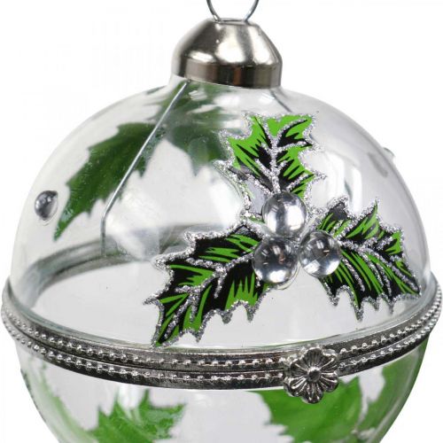 Product Christmas tree balls glass to fill holly Ø6cm 2pcs