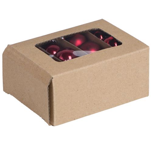 Glass balls Christmas in Bordeaux Mix Ø3cm 22 pcs | Floristik24.co.uk