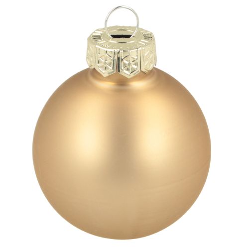 Product Glass balls Christmas balls glass gold rose Ø4cm 24 pcs
