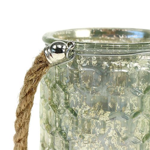 Floristik24 Glass lantern with cord sort. Ø7cm H9cm 4pcs