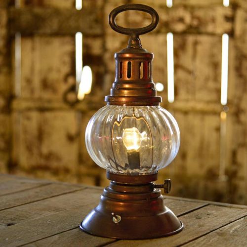 Floristik24 LED hurricane lantern, metal lamp, decorative light, vintage look Ø12.5cm H30cm