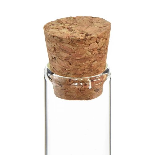 Floristik24 Mini vases glass decoration glass tubes with cork H11.5cm 24 pcs