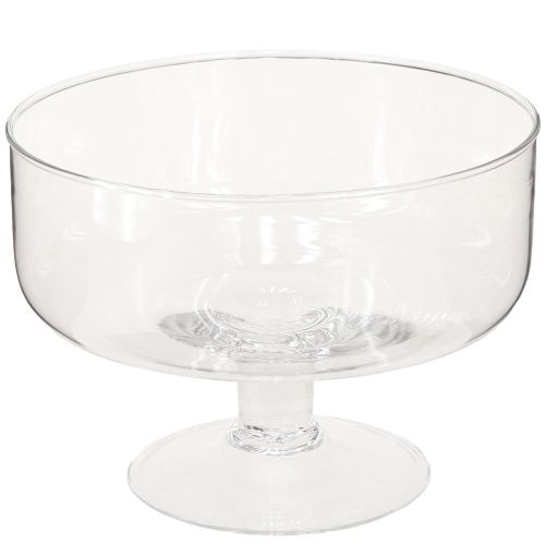 Glass bowl for floating candles Bowl with base Ø19cm H14cm